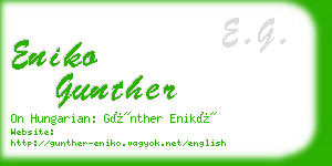 eniko gunther business card